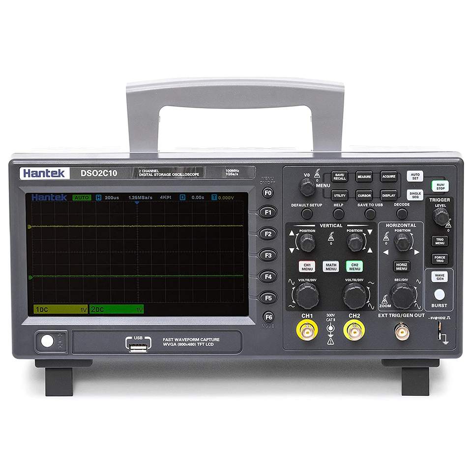 Hantek DSO2C10 2 Channel 100MH - огляд і ціна Digital Storage Oscilloscope 100Mhz