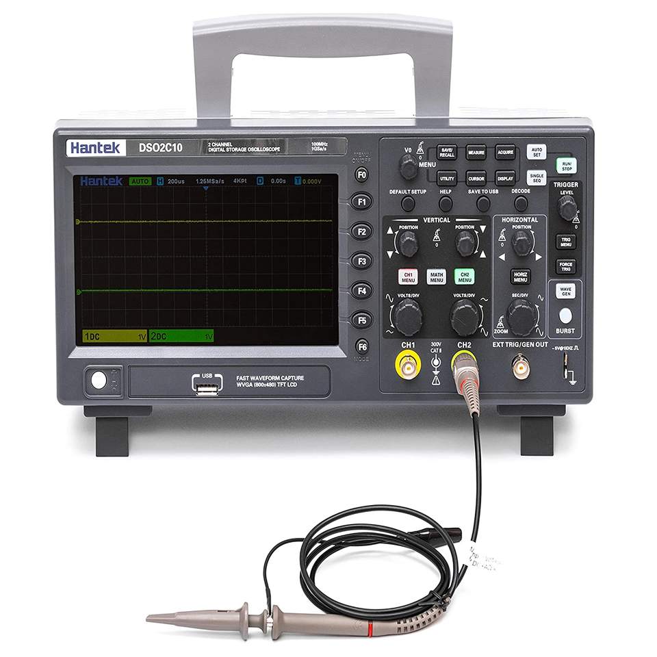 Hantek DSO2C10 2 Channel 100MH - огляд і ціна Digital Storage Oscilloscope 100Mhz